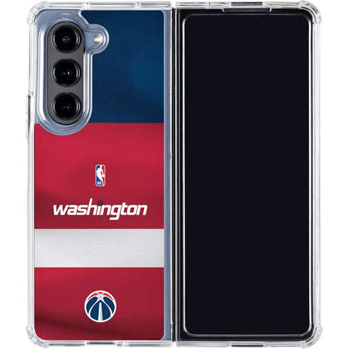NBA Washington Wizards Jersey Galaxy Z Fold5 5G Clear Case